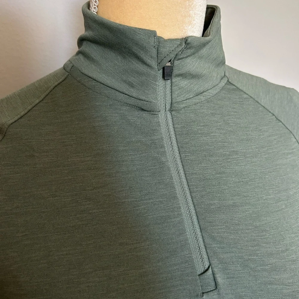 NWT REI CO-OP Lightweight Half-Zip Pullover in Olive Green Sz S - Picture 2 of 7